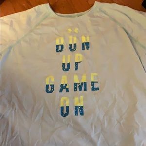 "bun up game on" under armor top